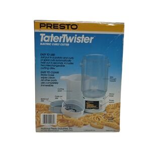 Presto Tater Twister Curly Cutter Potato Fries Veggie Spiralizer 02930 NOS